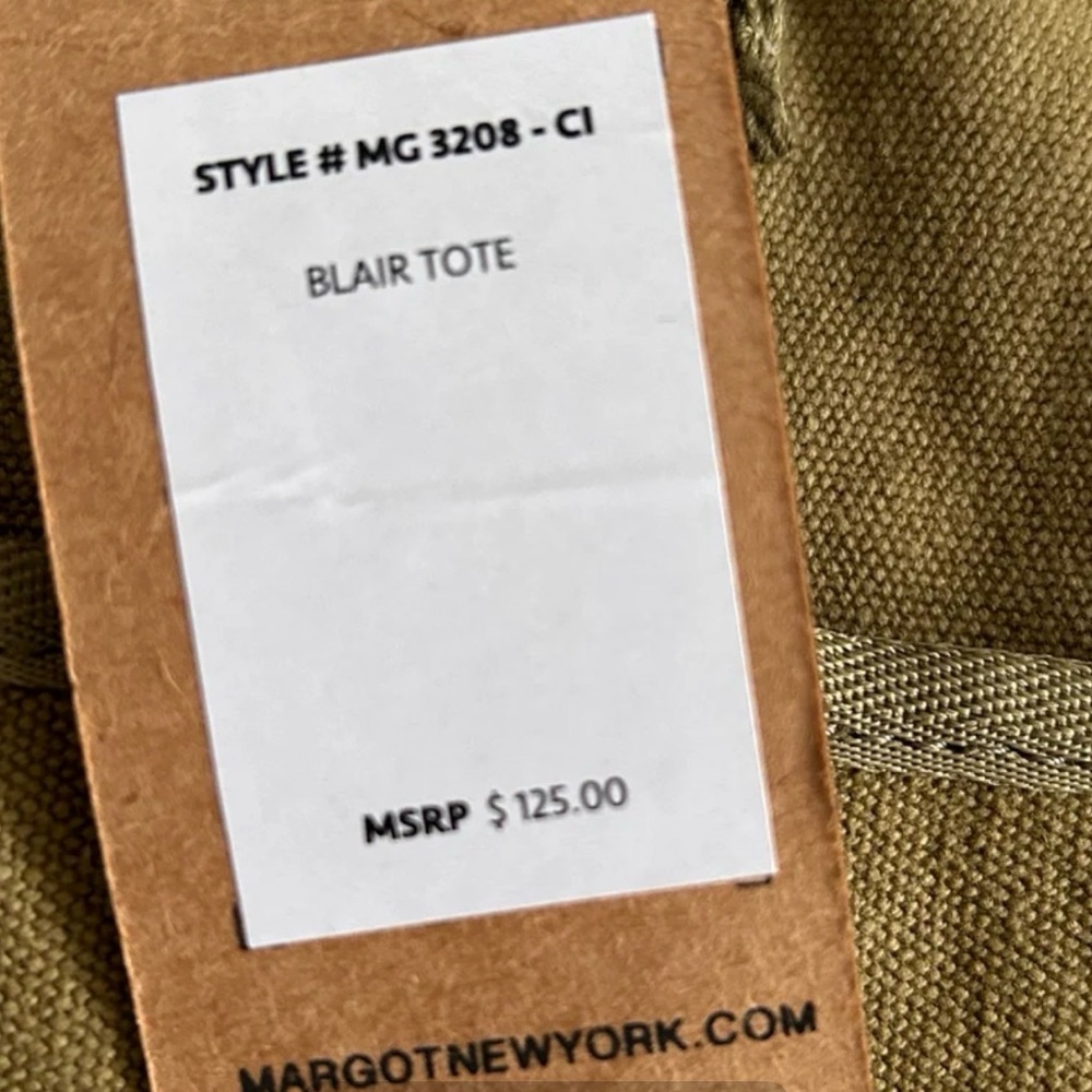 Margot Khaki Canvas Tote Blair - Picture 11 of 12